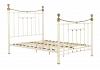 5ft King Size Traditional Ivory Cream Bronwin metal bed frame 2
